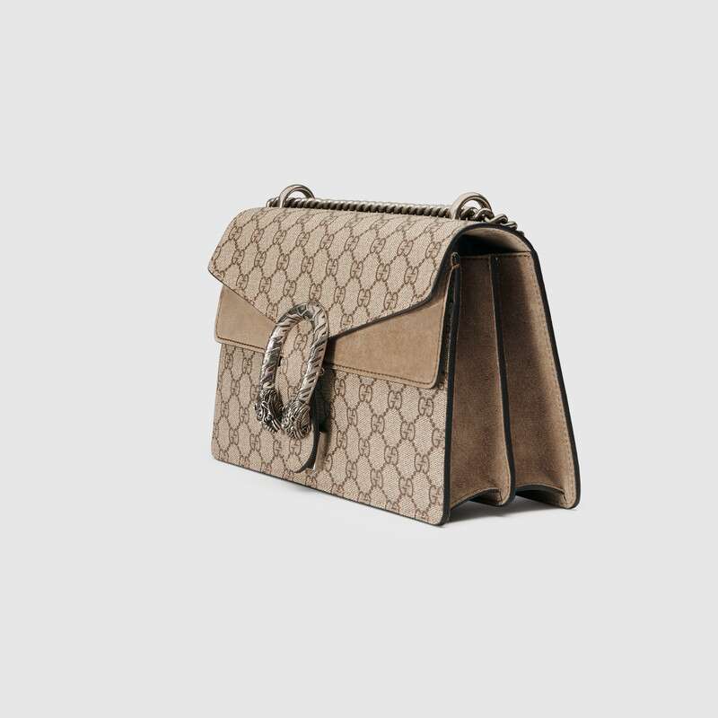 Gucci Dionysus Small GG Supreme Shoulder Bag 400249 Khaki